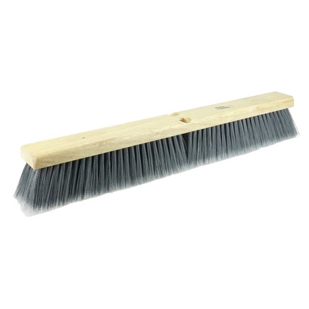 WEILER 24" Fine Sweep Floor Brush Flagged Silver Polystyrene Fill 42042